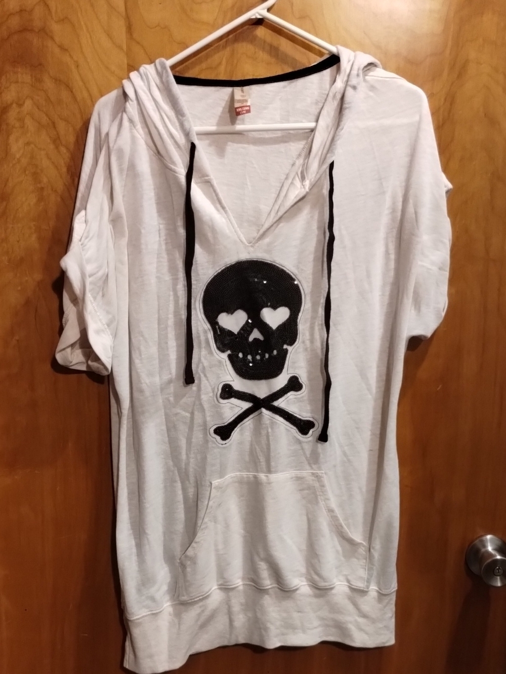 No Boundaries White Tunic with Black Trim